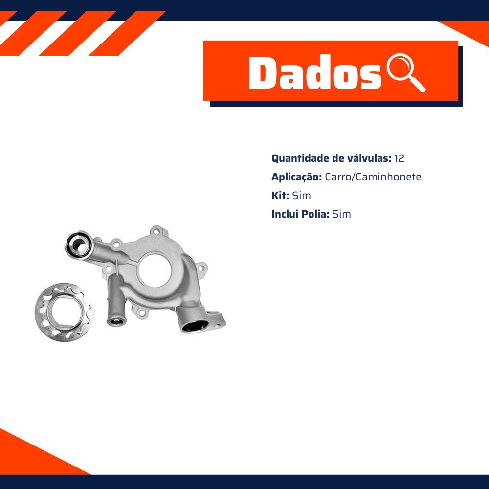 Reparo da Bomba de Óleo para Renault Kwid - Indisa - 70404