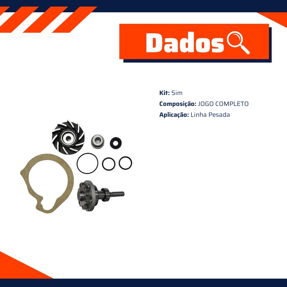 Kit de Reparo da Bomba de Água - Indisa - 406007