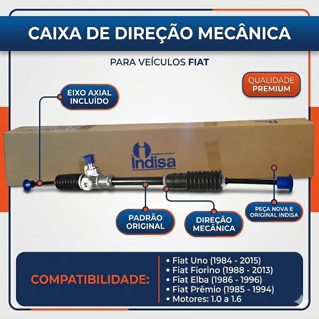 Caixa de Direção Mecânica - Indisa - CX350136