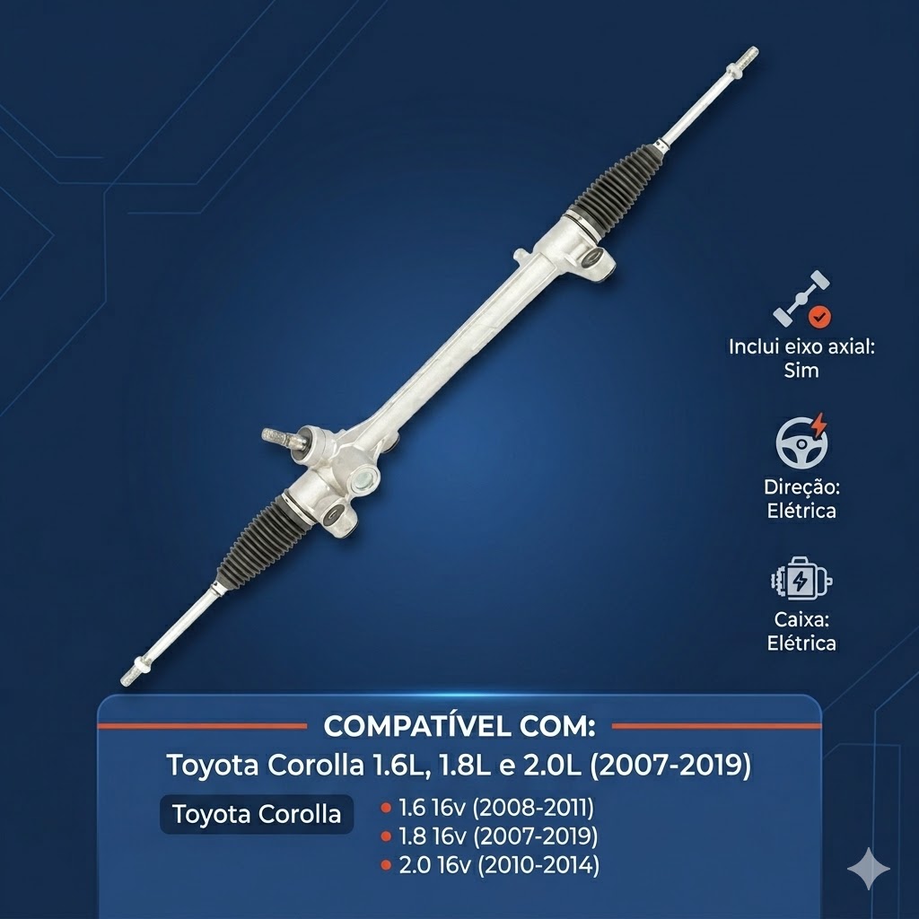 Caixa de Direção Elétrica para Toyota Corolla - Indisa - CX900620