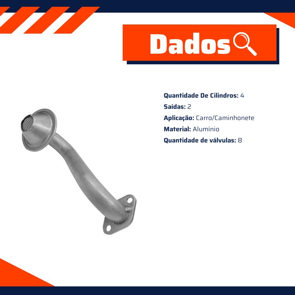 Tubo de Sucção do Óleo Lubrificante - Indisa - P35001