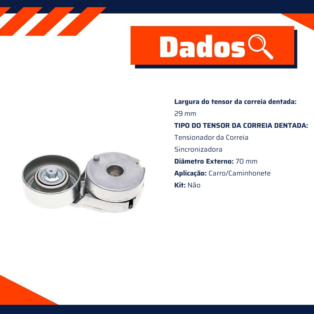 Tensionador da Correia Sincronizadora - Indisa - T504635