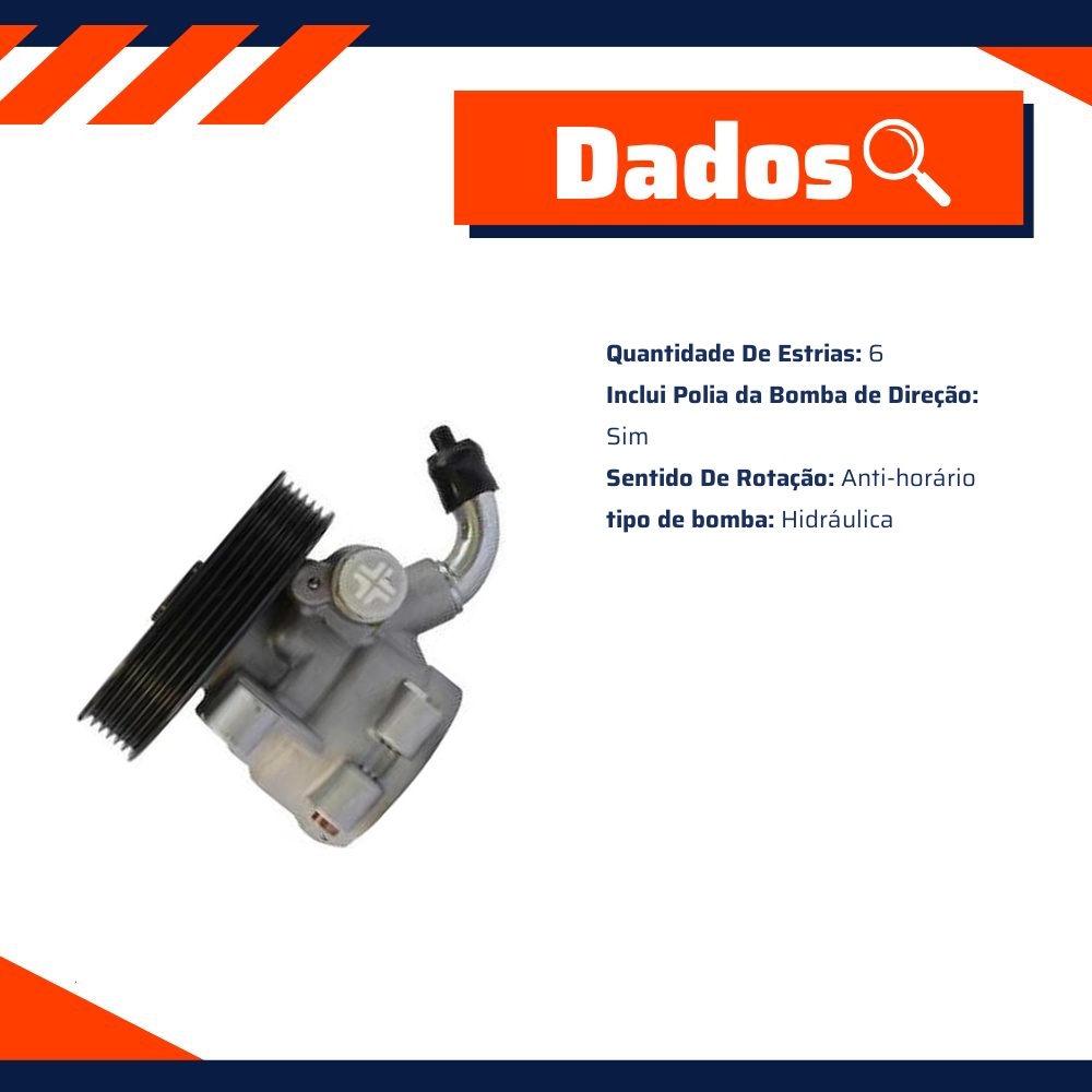 Coxim da Bomba de Direção Hidráulica para Ford Ecosport - Indisa - DH206111