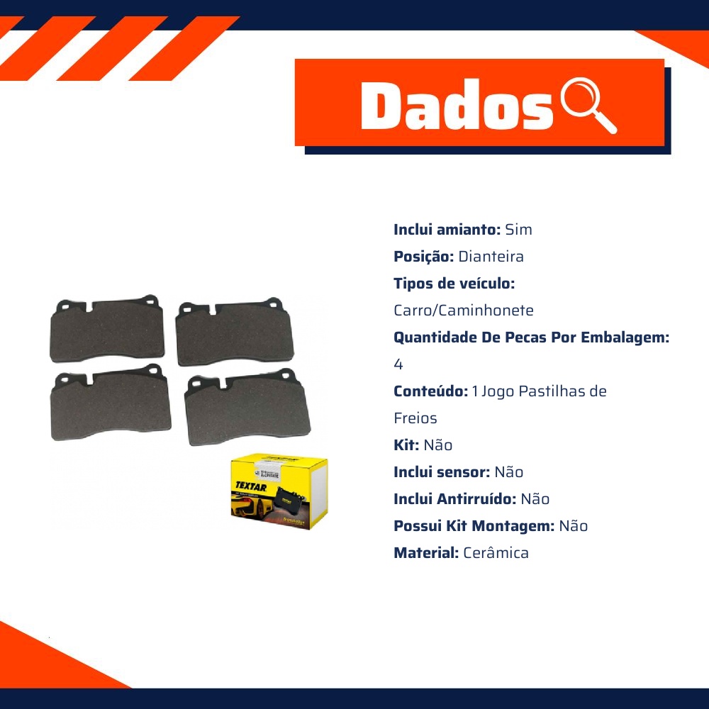 Pastilha de Freio para Volkswagen Touareg - Textar - 2409801