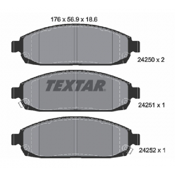 Pastilha de Freio para Jeep Commander e Grand Cherokee - Textar - 2425001