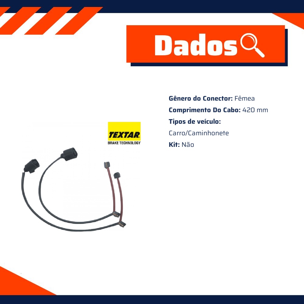 Sensor de Desgaste de Pastilha de Freio - Textar - 98030900