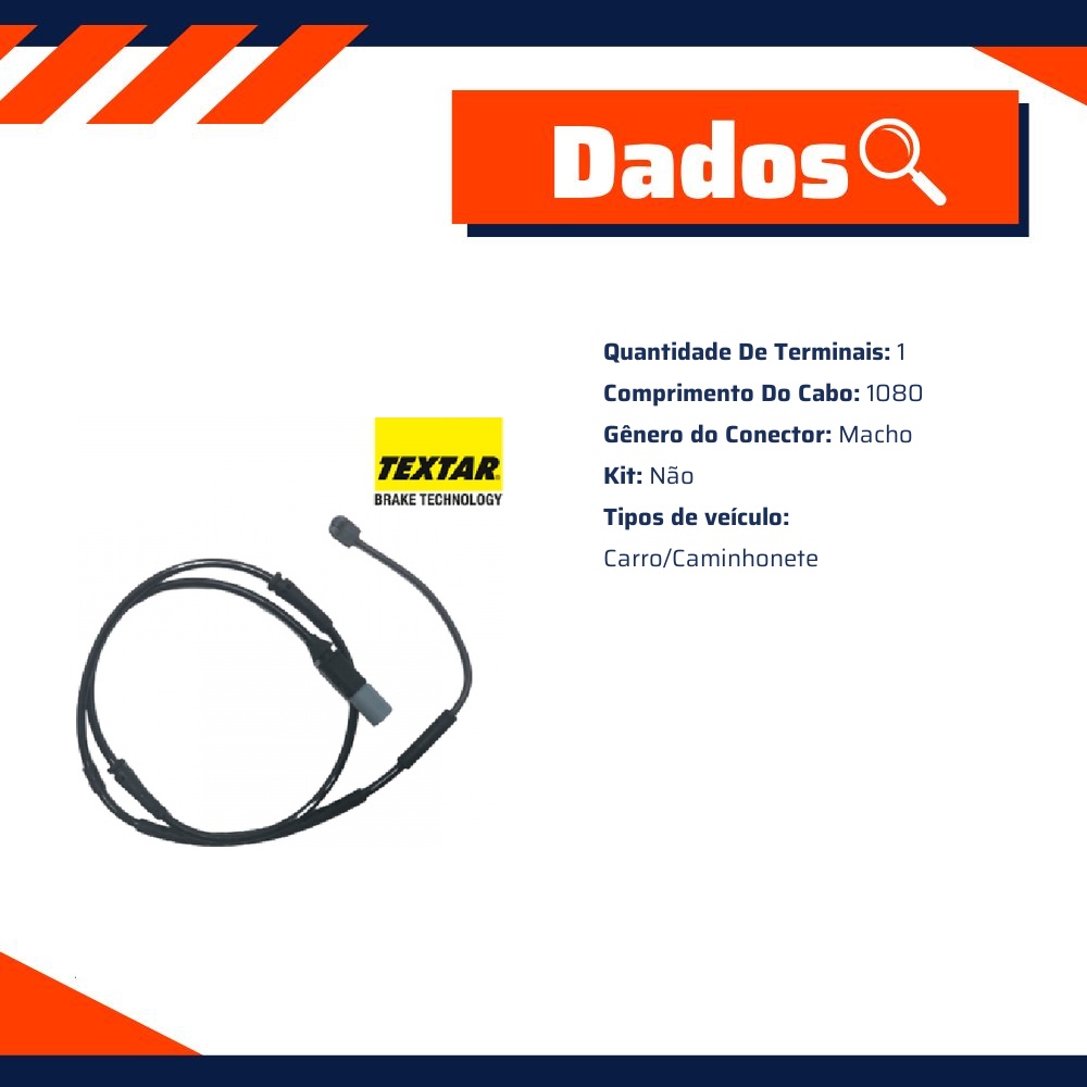 Sensor de Desgaste de Pastilha de Freio - Textar - 98042400