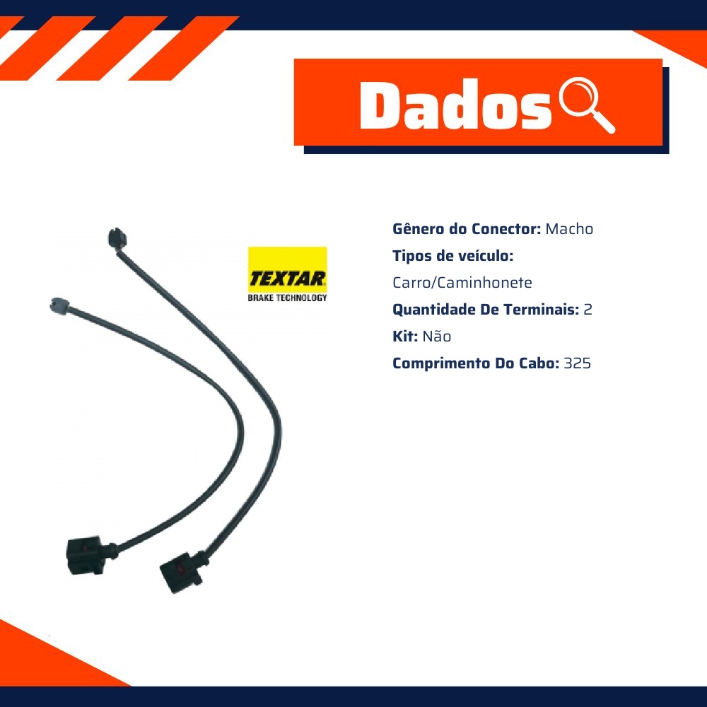 Sensor de Desgaste de Pastilha de Freio - Textar - 98045500