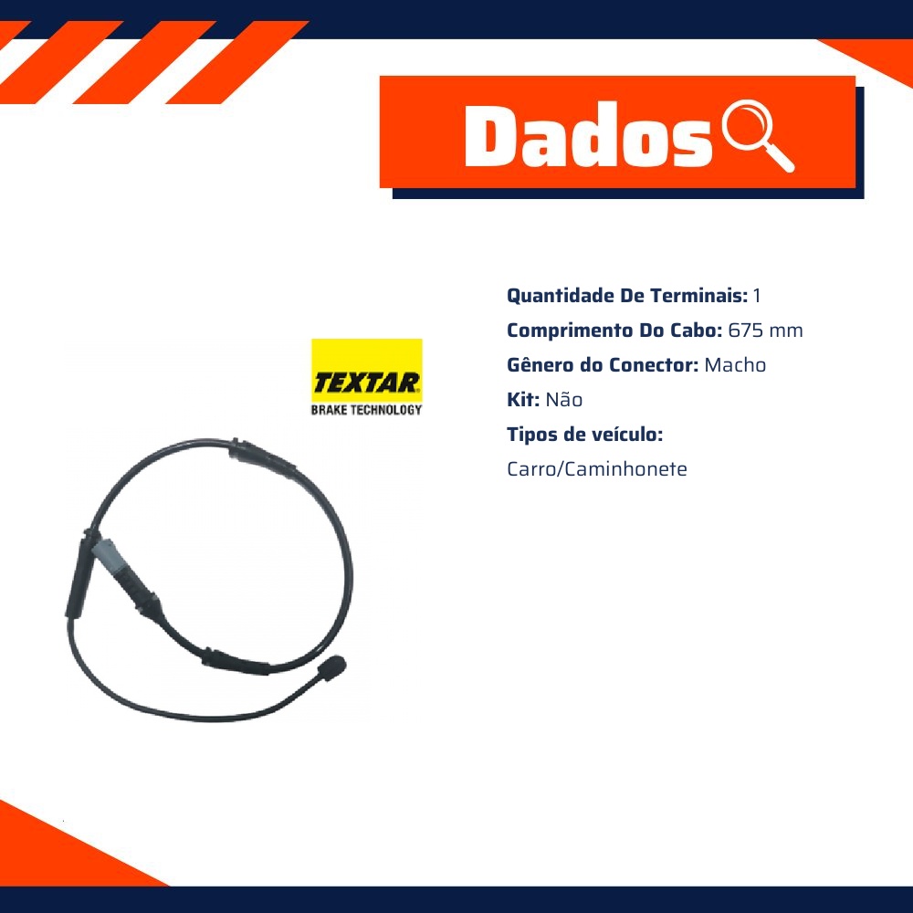 Sensor de Desgaste de Pastilha de Freio - Textar - 98047500