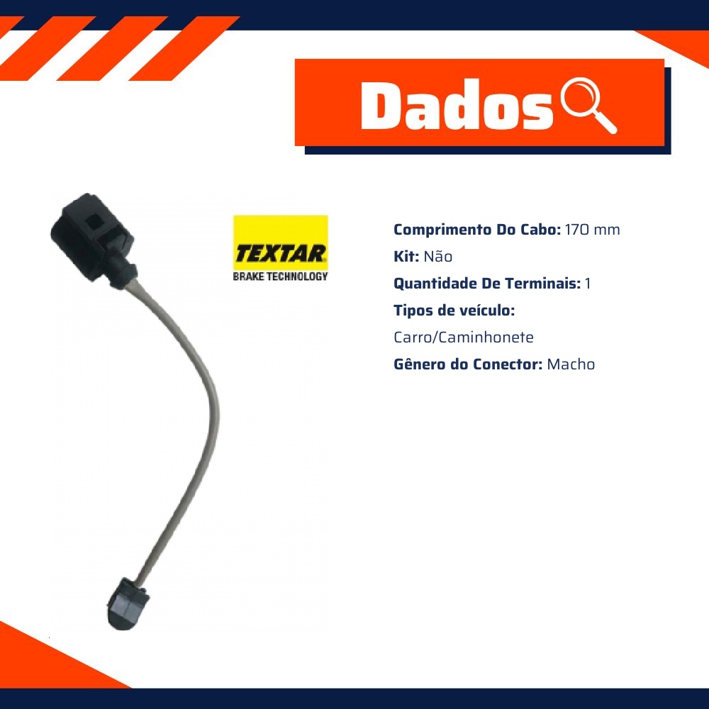 Sensor de Desgaste de Pastilha de Freio - Textar - 98050800