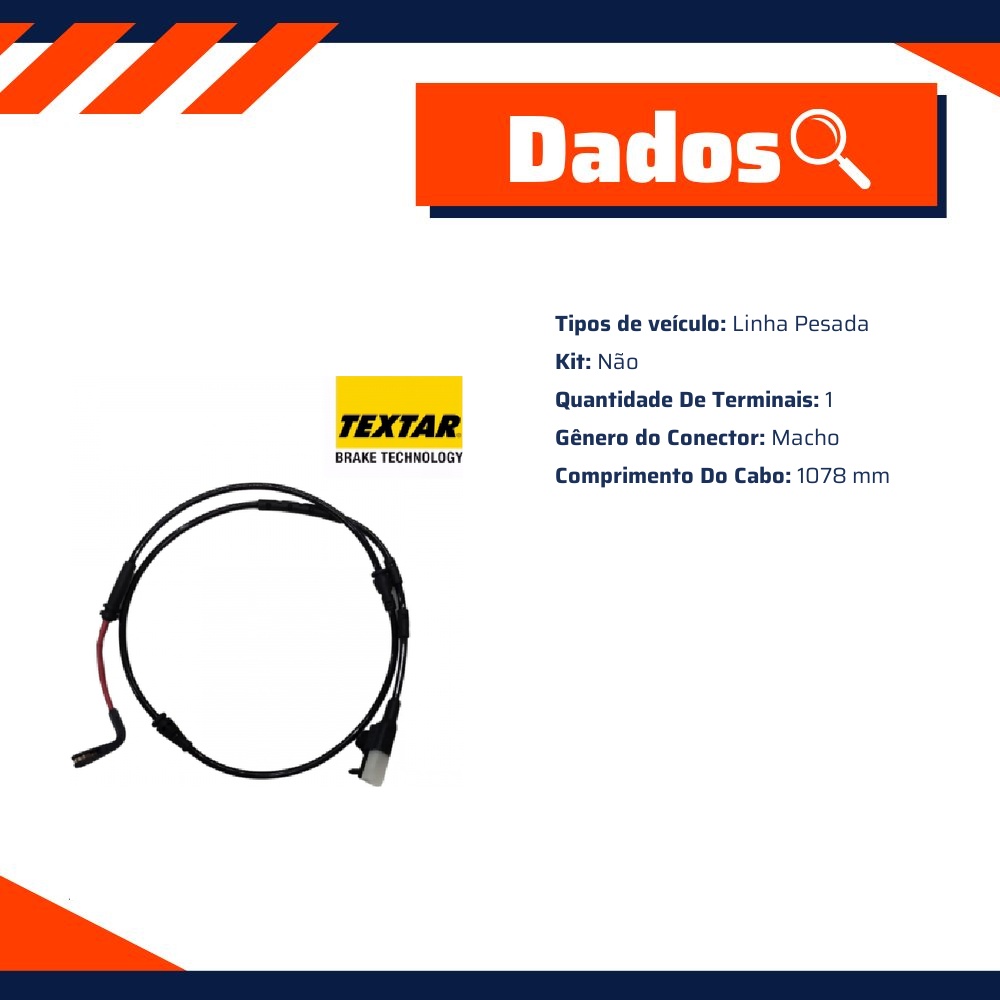 Sensor de Desgaste de Pastilha de Freio - Textar - 98065300