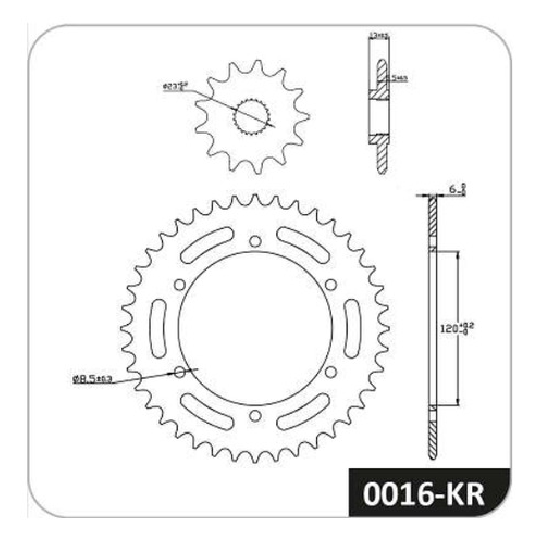 Kit Transmissão para Yamaha XTZ 250 LANDER e XTZ 250 TÉNÉRÉ - Cobreq - 0016-KR
