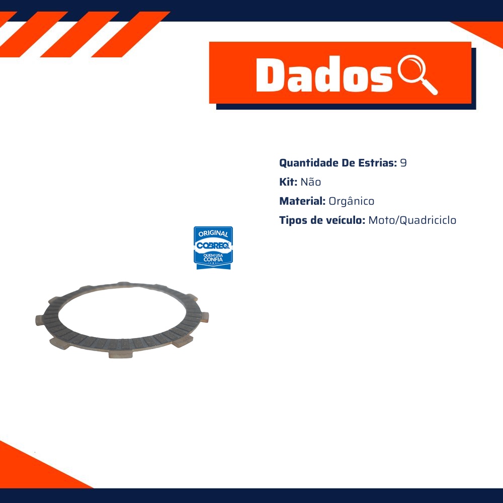 Disco de Embreagem - Cobreq - 0020-DE