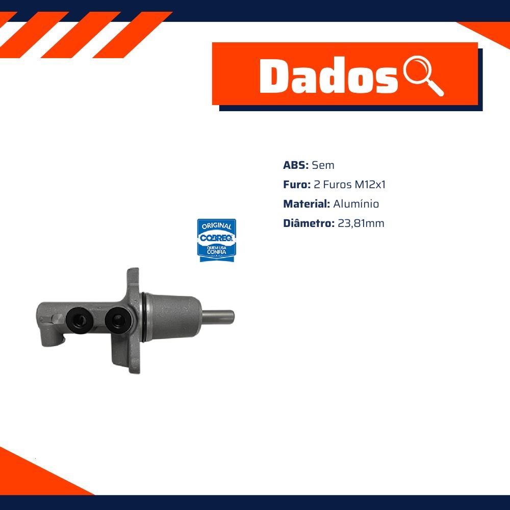 Cilindro Mestre Duplo - Cobreq - 0033-CM