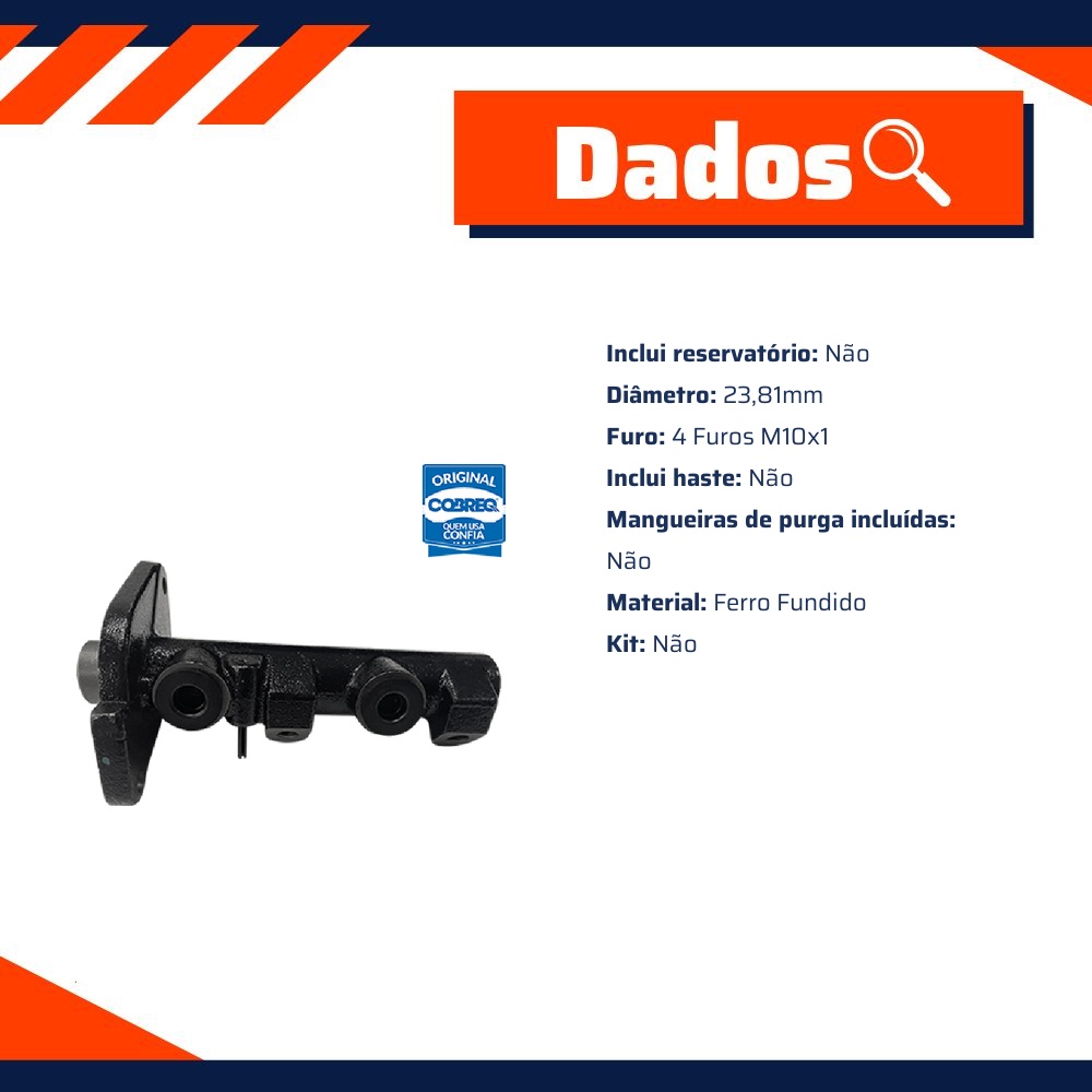 Cilindro Mestre Duplo - Cobreq - 0038-CM