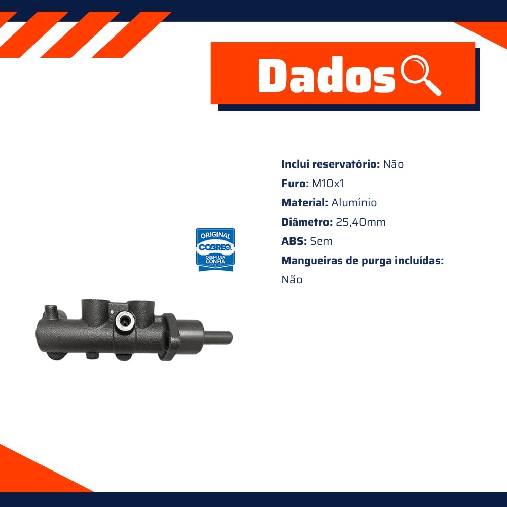 Cilindro Mestre Duplo - Cobreq - 0046-CM