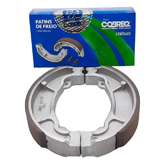 Sapata de Freio Traseira para Honda CB 400 e CB 450 - Cobreq - 0309-CP