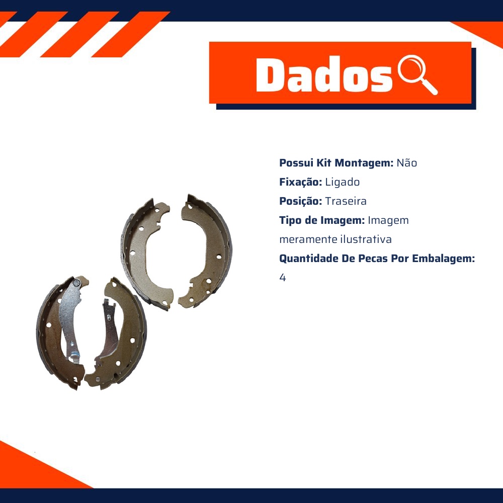Sapata de Freio Traseira para Fiat Strada - Cobreq - 2803-CPA