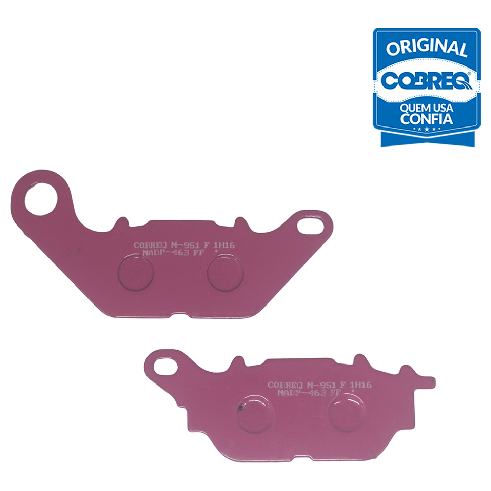 Pastilha de Freio Dianteira para Yamaha Crypton T115 e YS 150 FAZER - Cobreq - N-951F