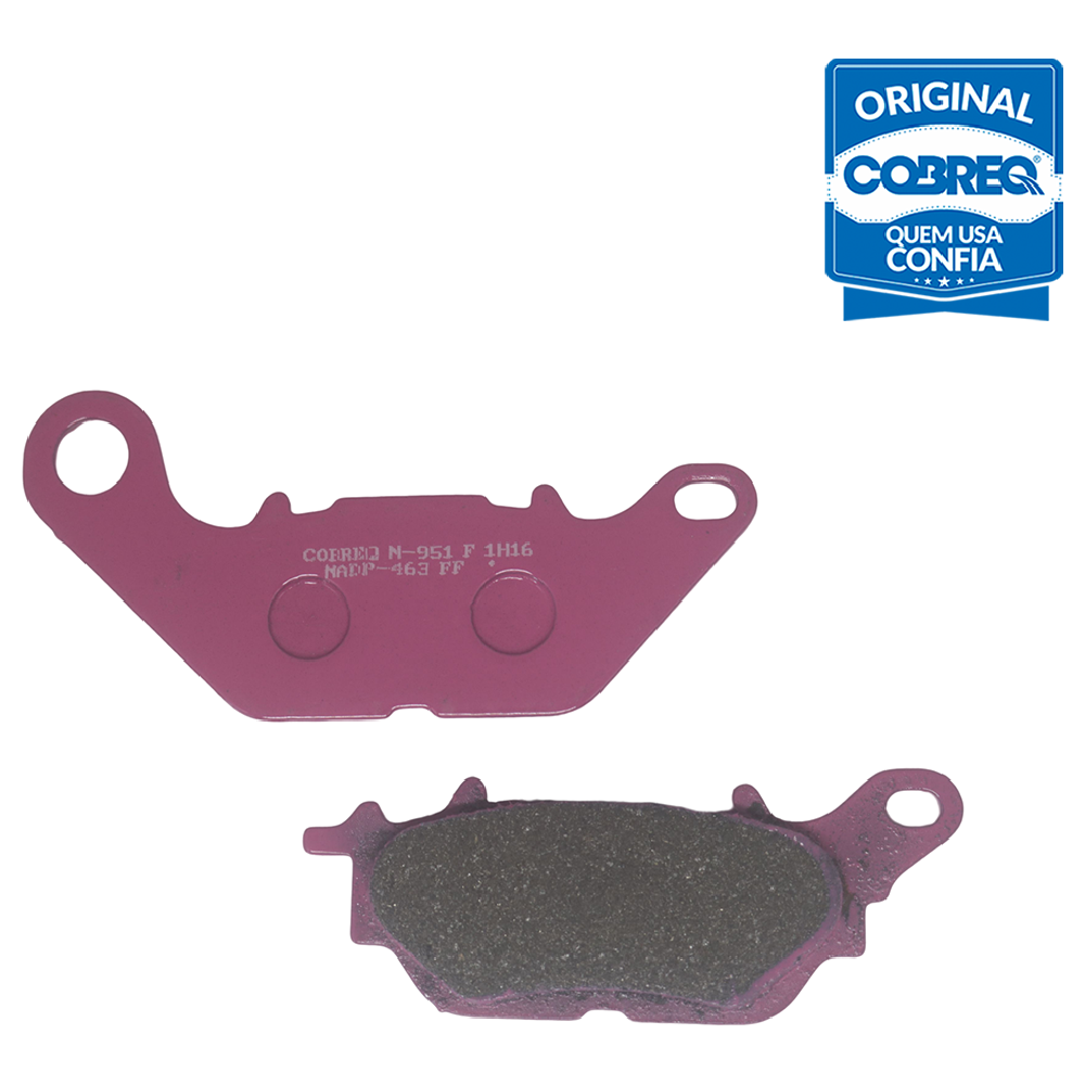 Pastilha de Freio Dianteira para Yamaha Crypton T115 e YS 150 FAZER - Cobreq - N-951F