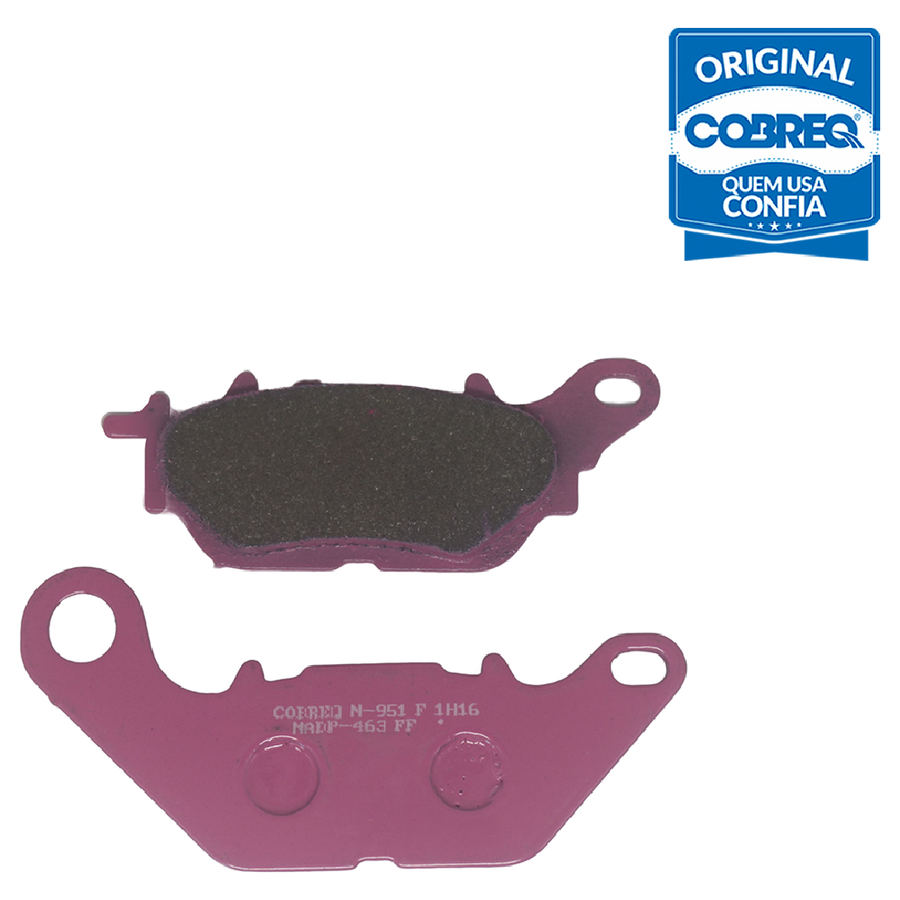 Pastilha de Freio Dianteira para Yamaha Crypton T115 e YS 150 FAZER - Cobreq - N-951F