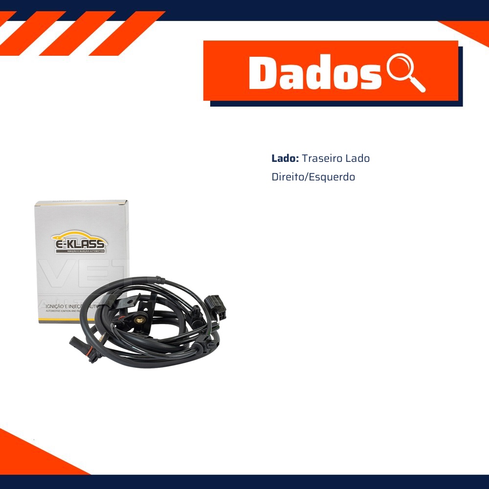 Sensor do ABS Traseiro para Chevrolet S10 - E-Klass - ESA058