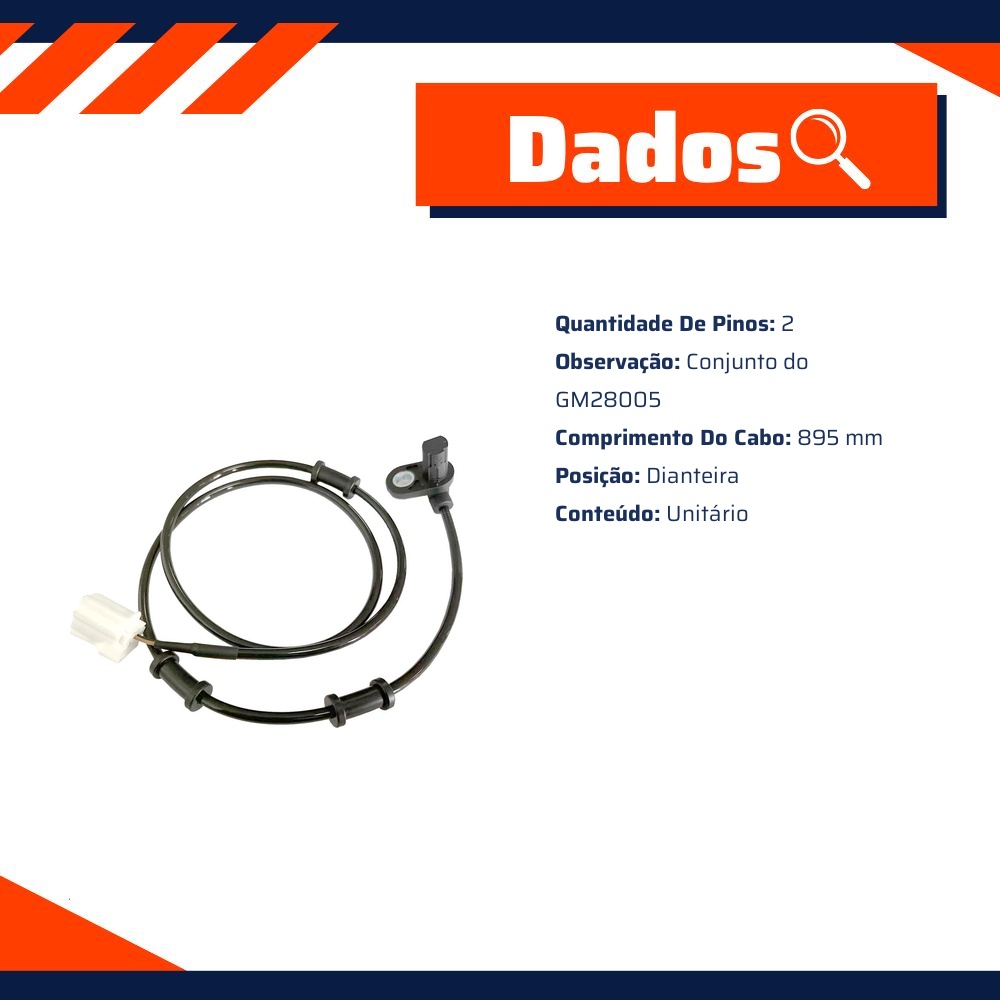 Sensor ABS Dianteiro para Yamaha MT-03 e R3 - Gauss - GM28004