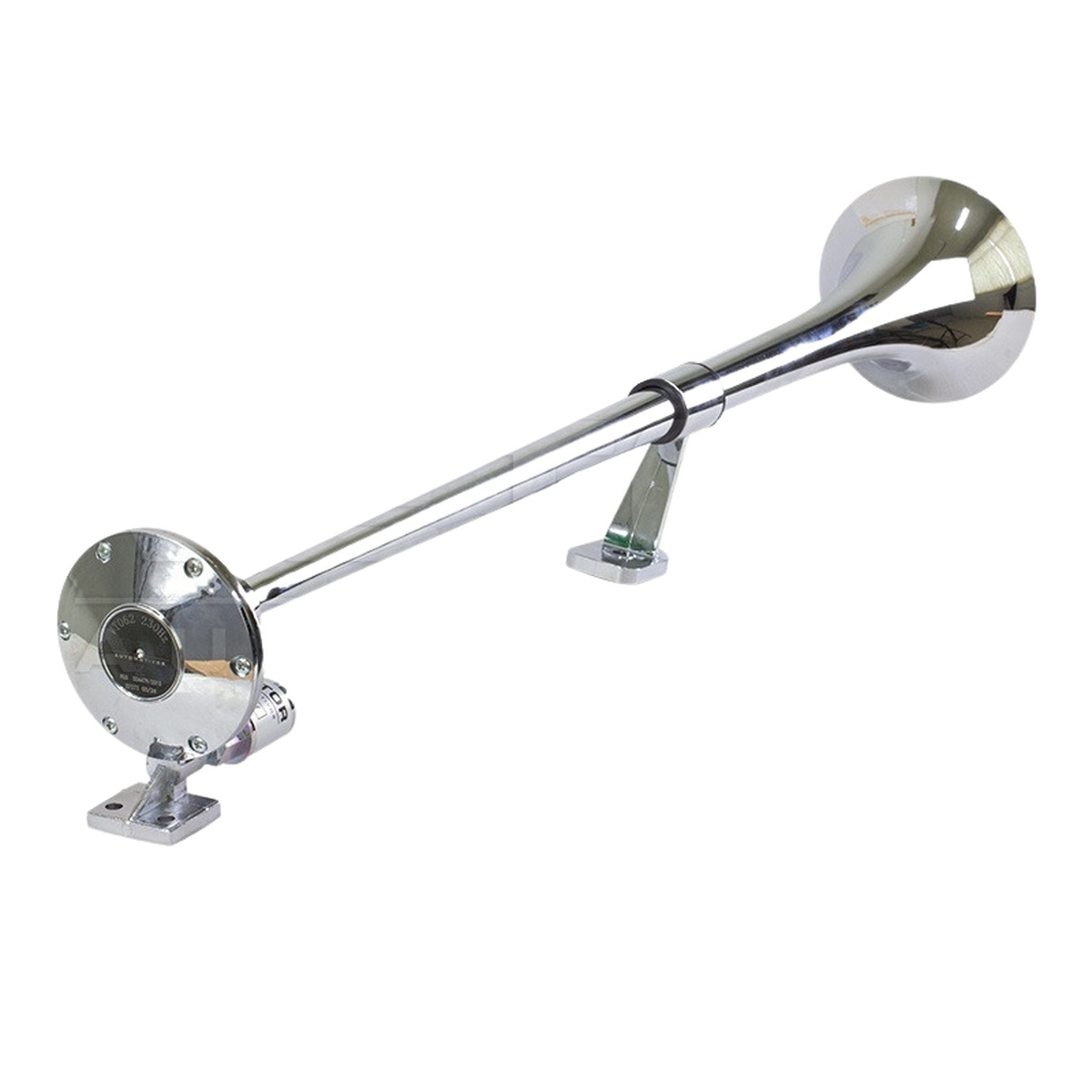 Buzina Eletropneumatica 1 Corneta Metal Cromada Bivolt - Vetor - VT062