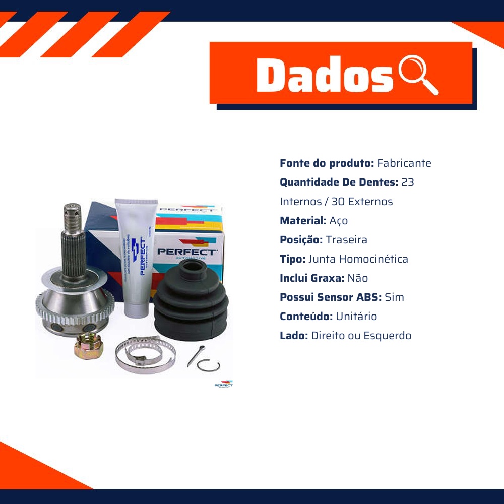 Kit Junta Homocinetica para Hyundai Santa Fé - Perfect - KJH2119