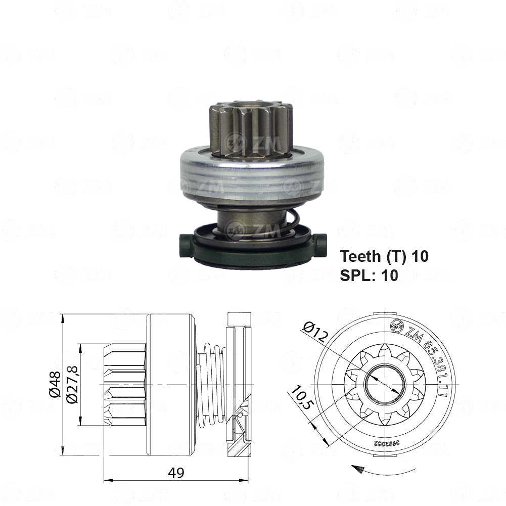 Impulsor de Partida - ZM - 8538111