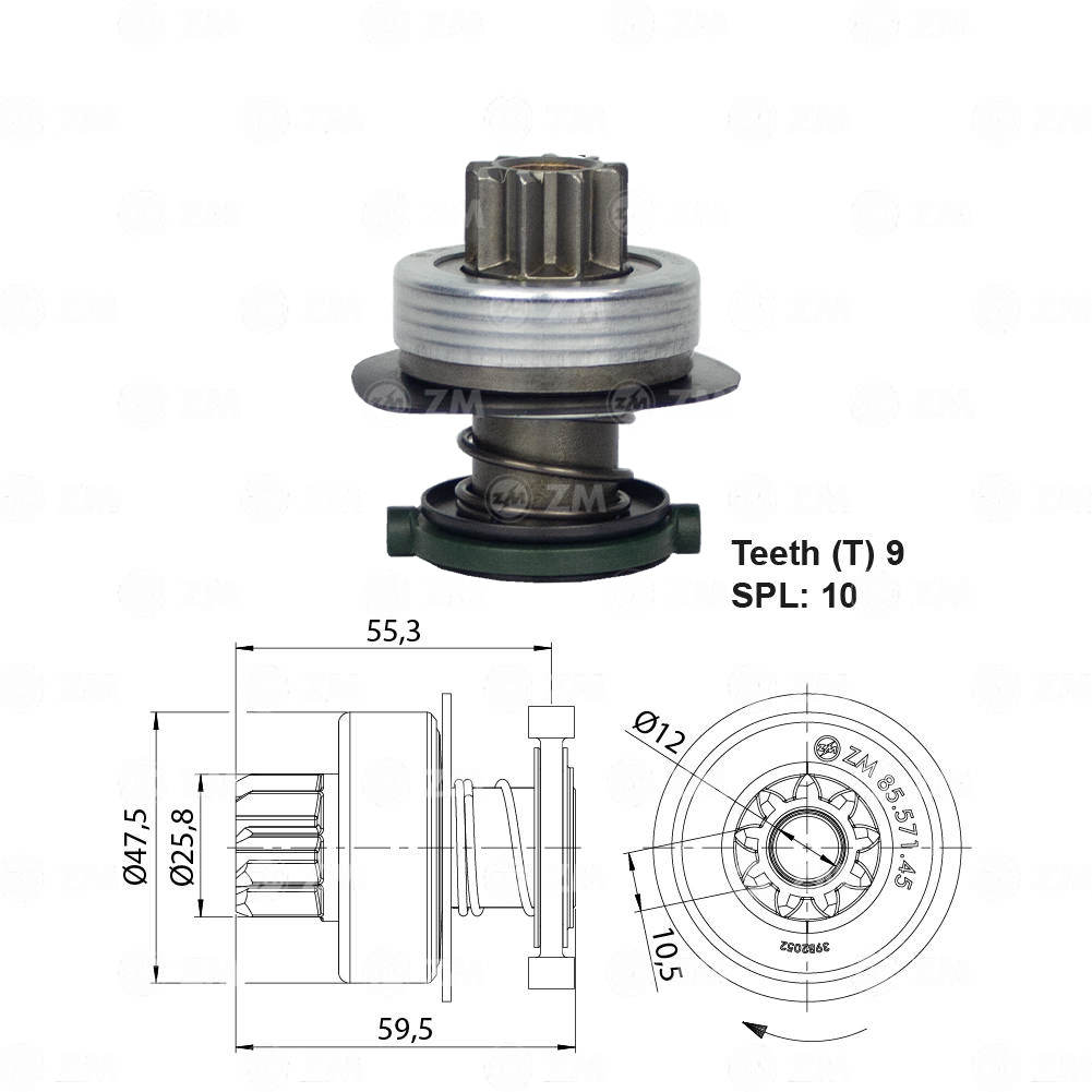 Impulsor de Partida - ZM - 8557145
