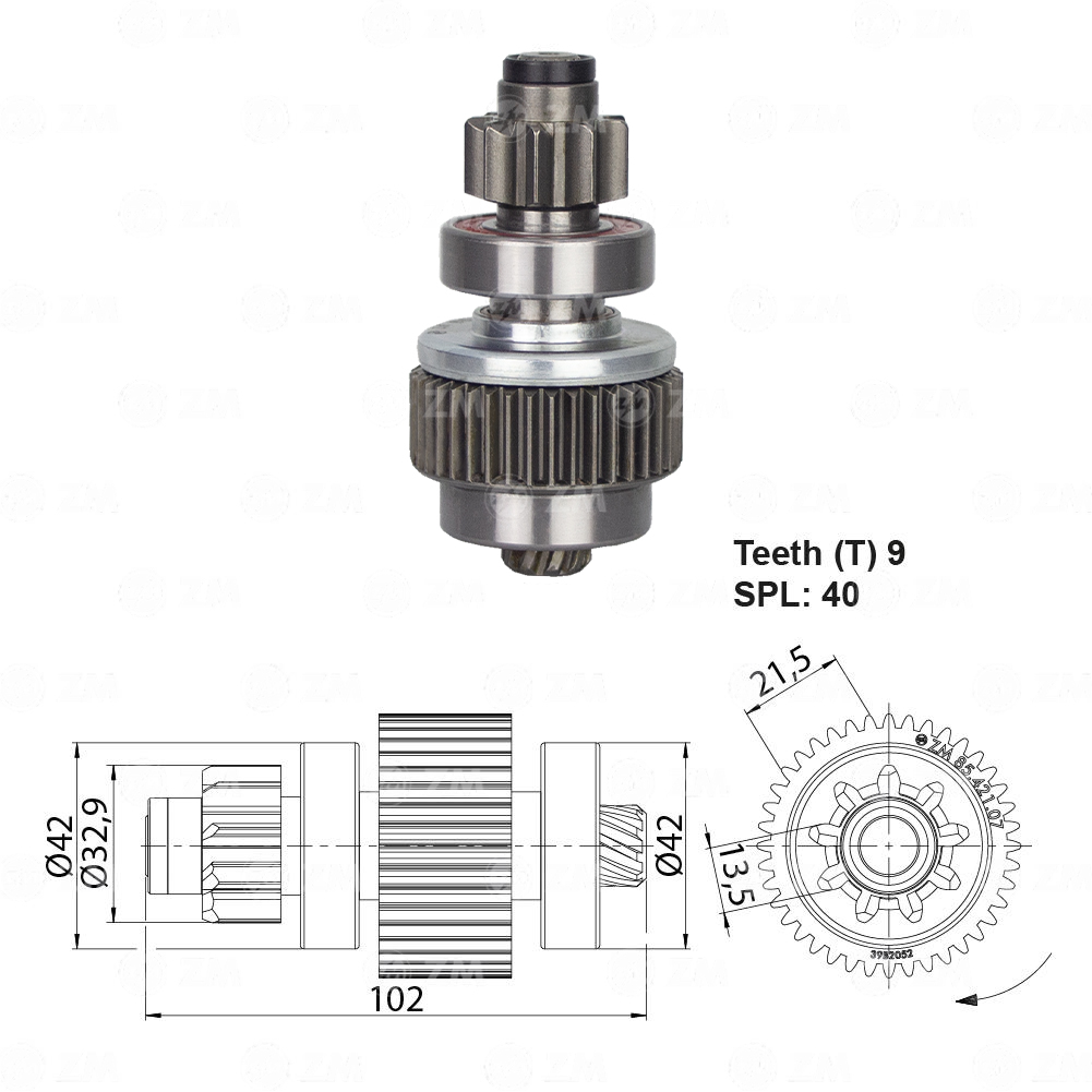 Impulsor de Partida para Jeep Renegade e KIA Sportage - ZM - 8542107