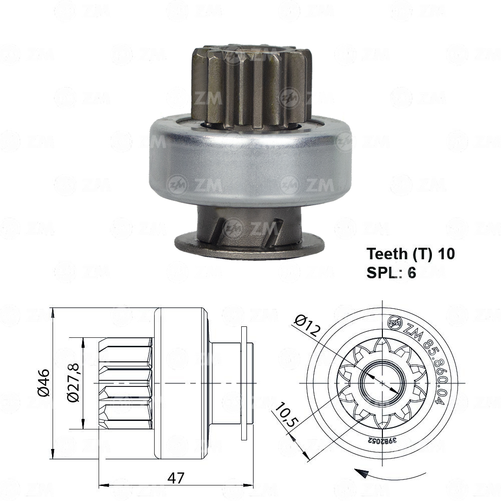 Impulsor de Partida - ZM - 8586004