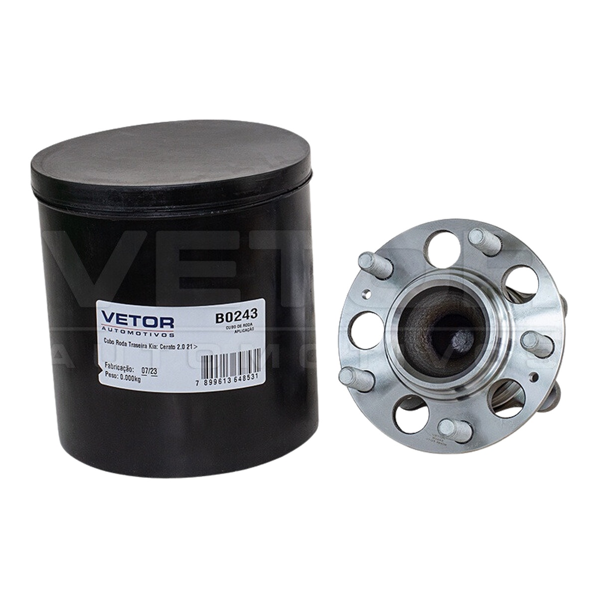 Cubo de Roda Traseiro com Rolamento e ABS para KIA Cerato - Vetor - B0243