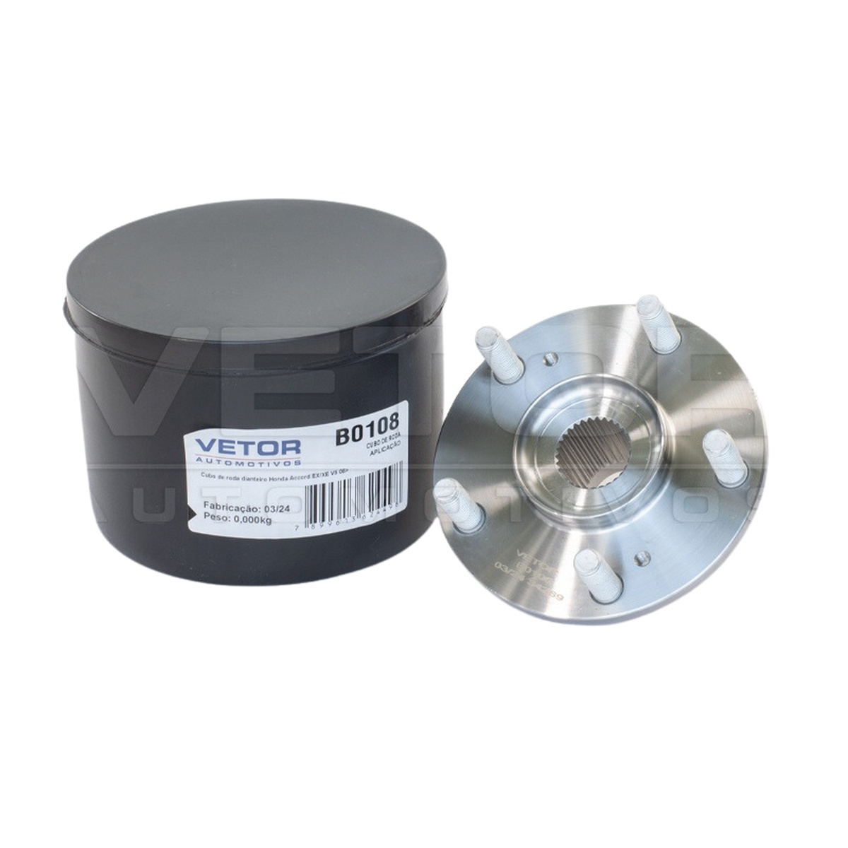 Cubo de Roda Dianteiro 30 Dentes sem Rolamento para Honda Accord - Vetor - B0108