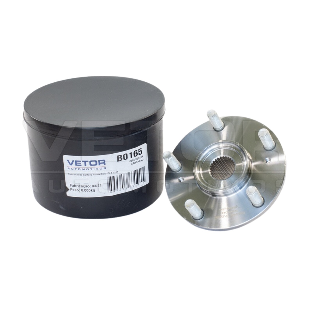 Cubo de Roda Dianteiro 28 Dentes sem Rolamento para Honda Civic - Vetor - B0165