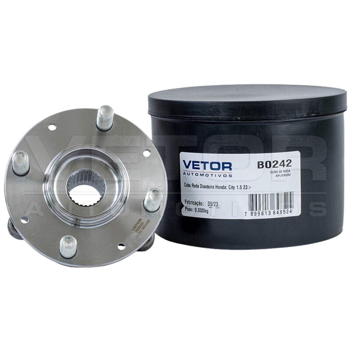 Cubo de Roda Dianteiro 26 Dentes com Rolamento para Honda City - Vetor - B0242