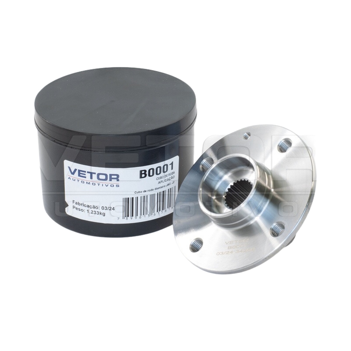 Cubo de Roda Dianteiro 24 Dentes sem Rolamento para JAC J2 - Vetor - B0001
