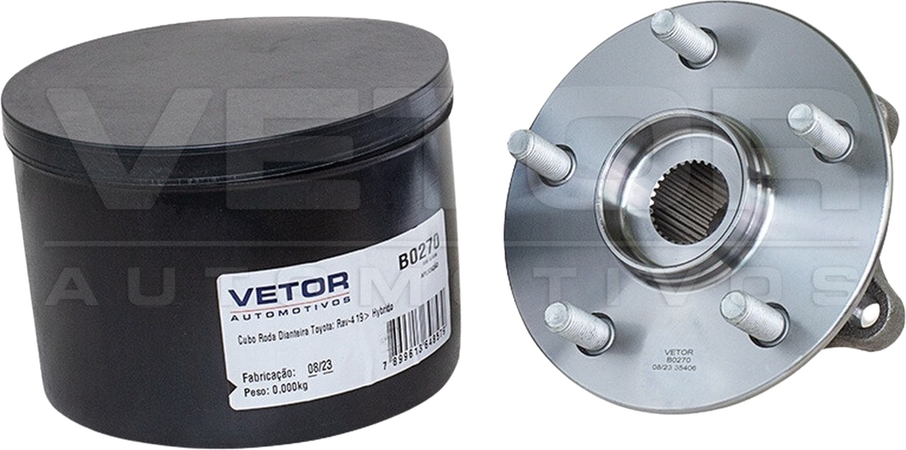 Cubo de Roda Dianteiro 30 Dentes com Rolamento e ABS - Vetor - B0270