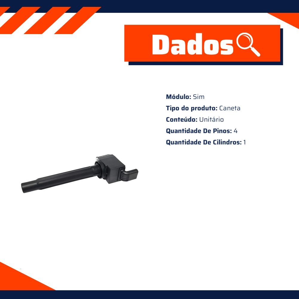 Bobina de Ignição para Chevrolet Onix e Onix Plus - Gauss - GC4060