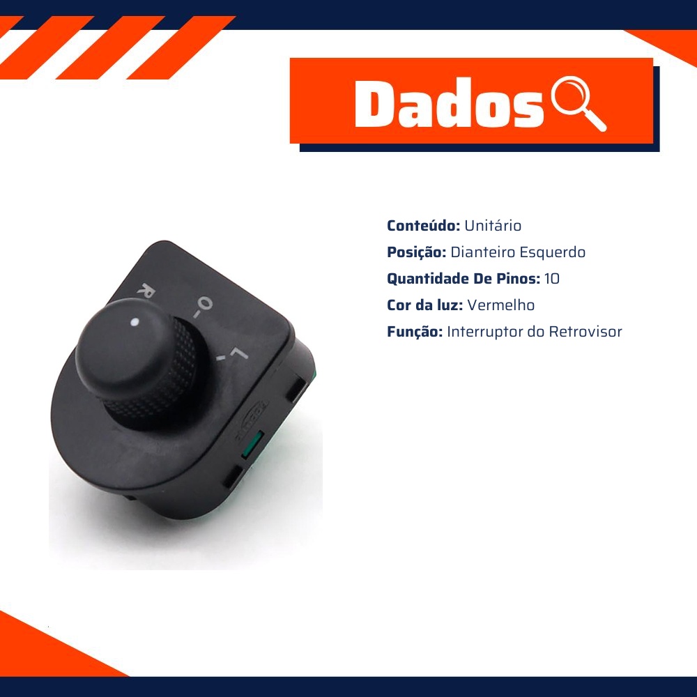 Controle de Retrovisor - Gauss - GE2315