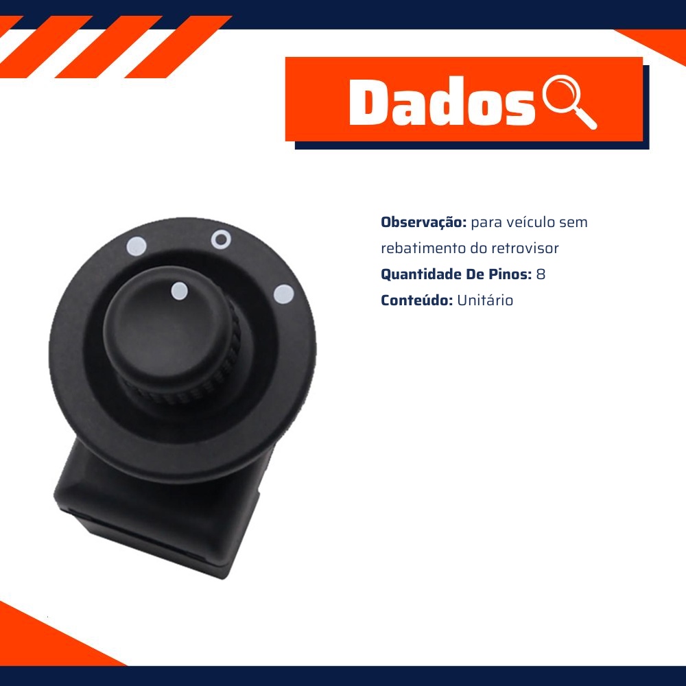 Controle de Retrovisor - Gauss - GE2399