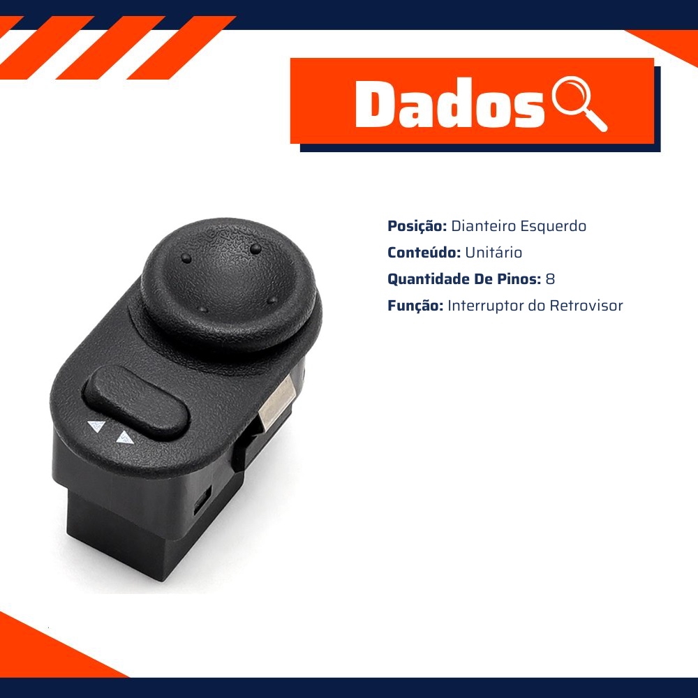 Controle de Retrovisor - Gauss - GE2306