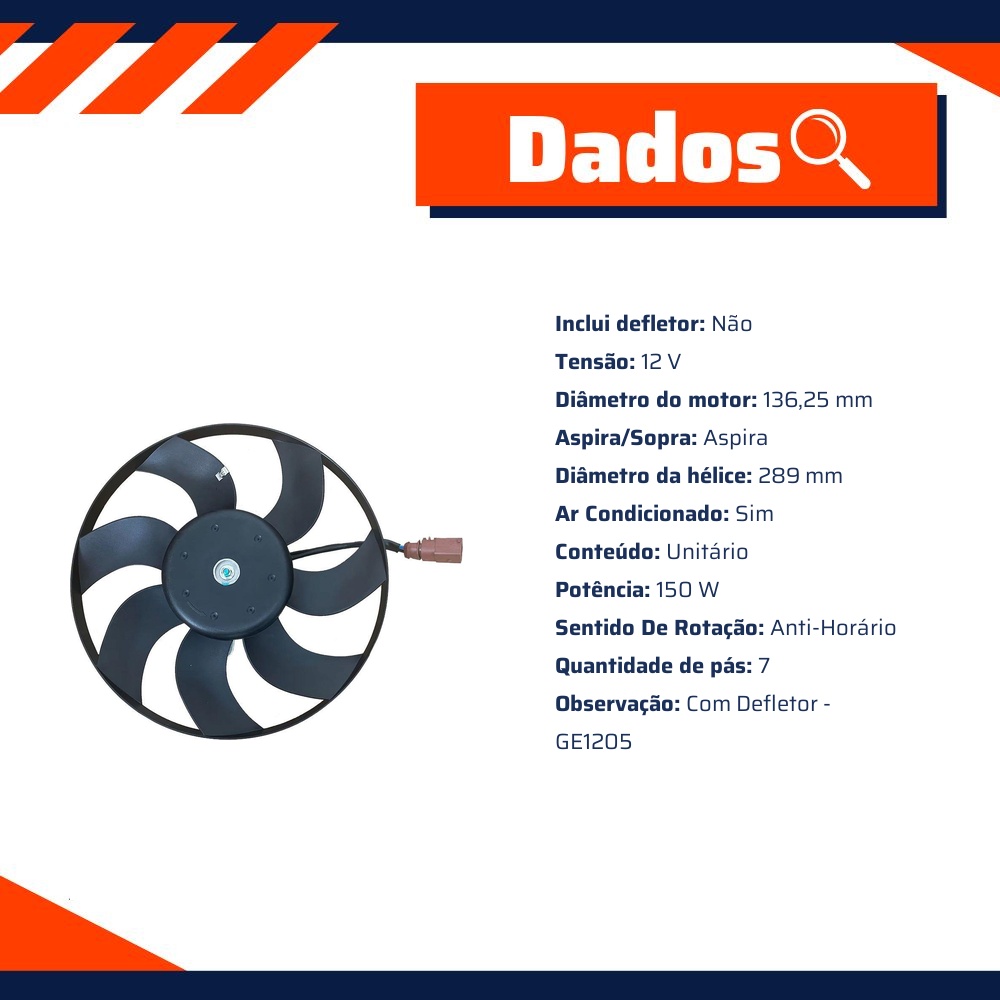 Eletroventilador - Gauss - GE1207