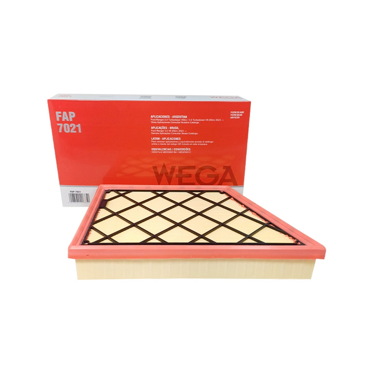 Filtro de Ar para Ford Ranger - Wega - FAP-7021