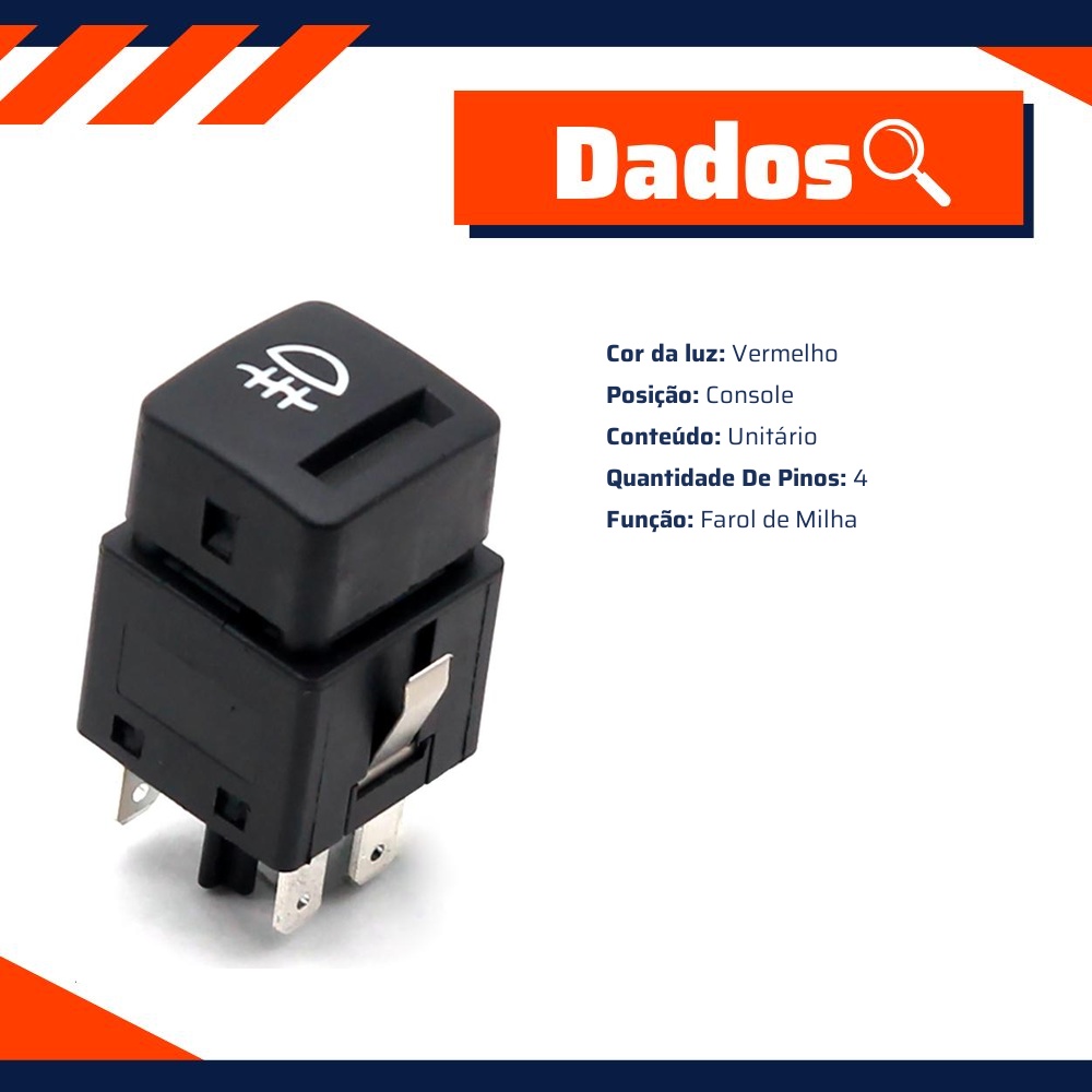 Interruptor para Farol de Milha - Gauss - GE2312