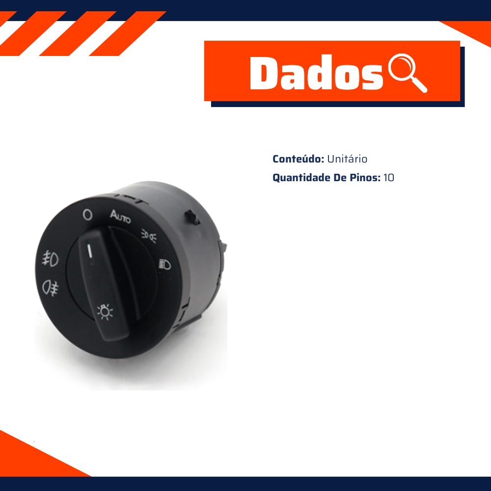 Interruptor para Farol - Gauss - GE2403