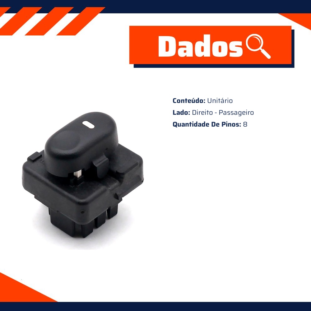 Interruptor do Vidro Elétrico - Gauss - GE2369