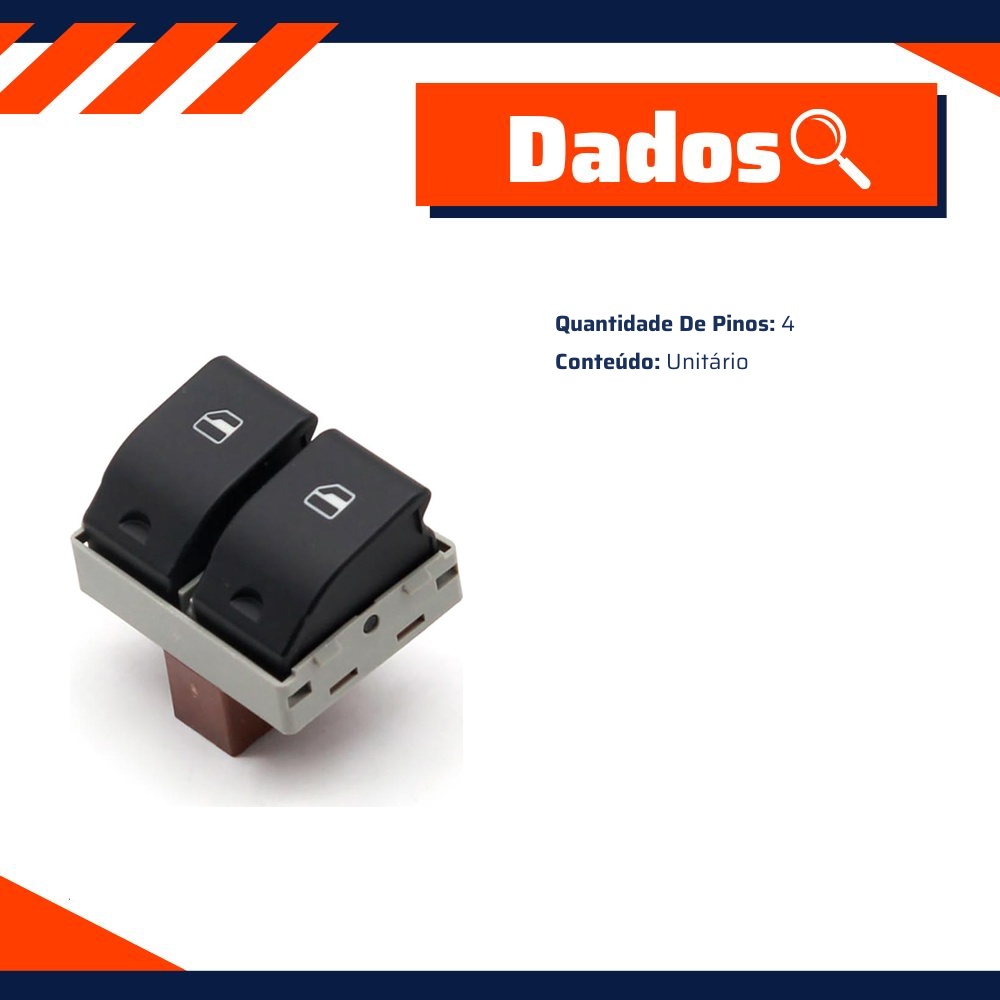Interruptor do Vidro Elétrico - Gauss - GE2416