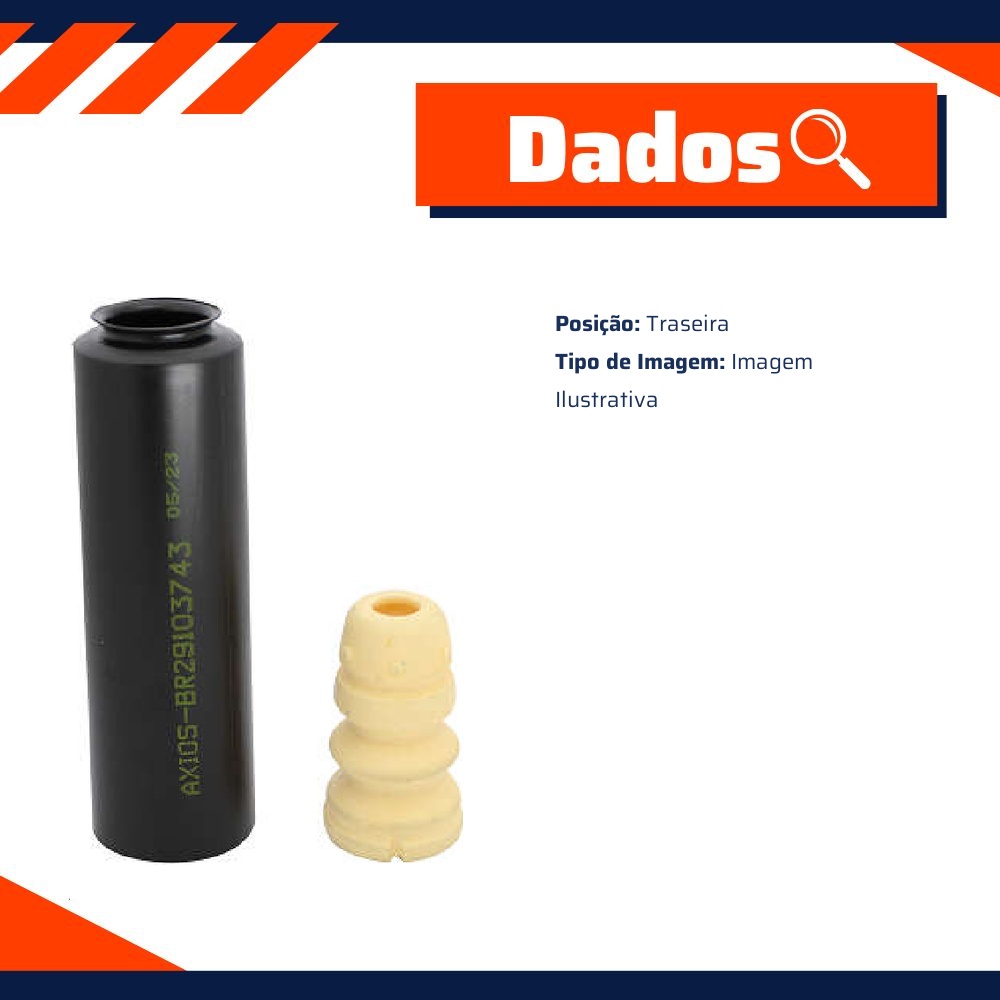 Kit Batente e Coifa para Amortecedor Traseiro para Hyundai Creta - Monroe Axios - LT90182